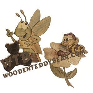 Grasshopper Bumblebee Intarsia scroll saw pattern | The Wooden Teddy Bear