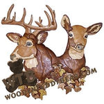 Deer Pair Intarsia scroll saw pattern | The Wooden Teddy Bear