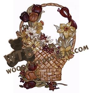 Spring Bounty Intarsia scroll saw pattern | The Wooden Teddy Bear