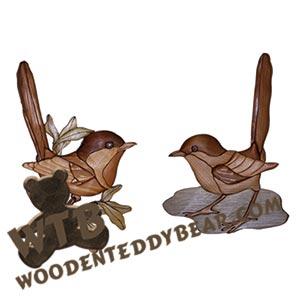 Pair of Wrens Intarsia scroll saw pattern | The Wooden Teddy Bear