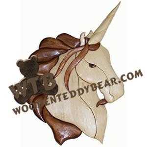 Male Unicorn Intarsia scroll saw pattern | The Wooden Teddy Bear