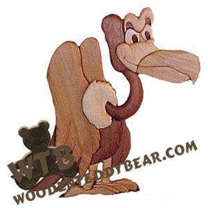 Buzz Buzzard Intarsia scroll saw pattern | The Wooden Teddy Bear