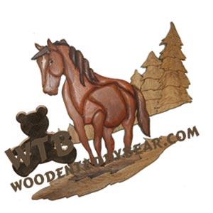 Wild Horse Intarsia scroll saw pattern | The Wooden Teddy Bear