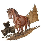 Wild Horse Intarsia scroll saw pattern | The Wooden Teddy Bear