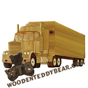 18 Wheeler Intarsia scroll saw pattern | The Wooden Teddy Bear