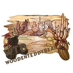 Southwest Scene Intarsia scroll saw pattern | The Wooden Teddy Bear