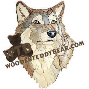 Wolf Head Intarsia scroll saw pattern | The Wooden Teddy Bear