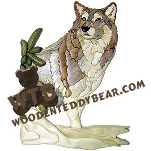 Winter Wolf Intarsia scroll saw pattern | The Wooden Teddy Bear