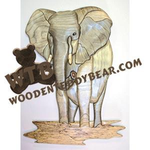 Majestic Elephant Intarsia scroll saw pattern | The Wooden Teddy Bear