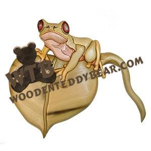 Red Eyed Tree Frogs Intarsia scroll saw pattern | The Wooden Teddy Bear