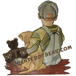 Little Buddy Intarsia scroll saw pattern | The Wooden Teddy Bear