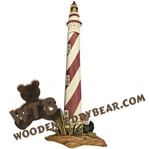 Striped Lighthouse Intarsia scroll saw pattern | The Wooden Teddy Bear