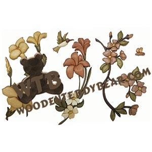 Floral Art #2 Intarsia scroll saw pattern | The Wooden Teddy Bear