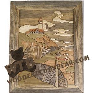 North Point Light Intarsia scroll saw pattern | The Wooden Teddy Bear