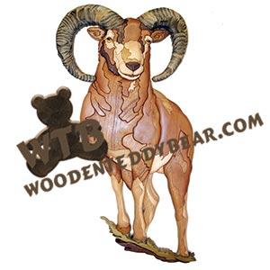 Moulfon Ram Intarsia scroll saw pattern | The Wooden Teddy Bear