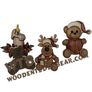 2015 Intarsia Ornament Set scroll saw pattern | The Wooden Teddy Bear