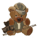 Bike Bear Intarsia scroll saw pattern | The Wooden Teddy Bear