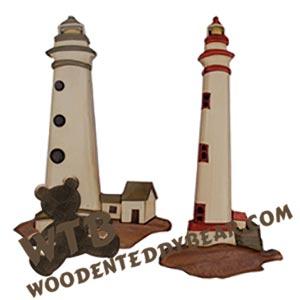 Simple Lighthouses Intarsia scroll saw pattern | The Wooden Teddy Bear