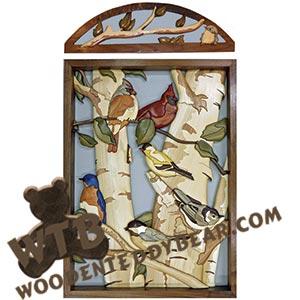 Spring Gathering Intarsia scroll saw pattern | The Wooden Teddy Bear