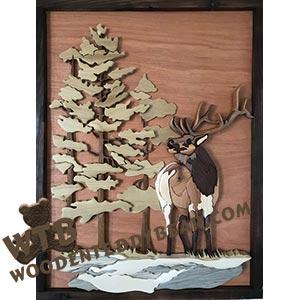 Wilderness Elk Intarsia scroll saw pattern | The Wooden Teddy Bear