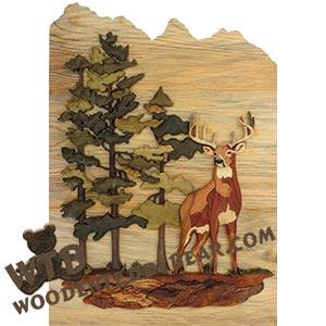 Wilderness Deer Intarsia scroll saw pattern | The Wooden Teddy Bear