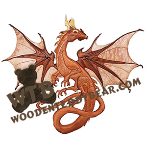 Fire Dragon | Fretwork Scroll Saw Pattern | Wooden Teddy Bear