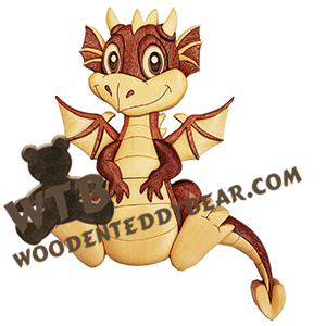 Baby Dragon | Fretwork Scroll Saw Pattern | Wooden Teddy Bear