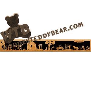 Door Topper Country Farm Scene fretwork scroll saw pattern | The Wooden Teddy Bear