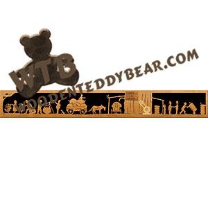 Door Topper Cotton Gin Day fretwork scroll saw pattern | The Wooden Teddy Bear