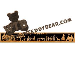 Door Topper Thanksgiving Scene fretwork scroll saw pattern | The Wooden Teddy Bear