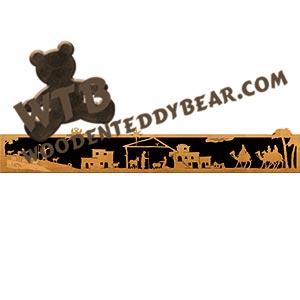 Door Topper Christmas Story fretwork scroll saw pattern | The Wooden Teddy Bear