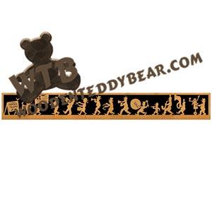 Door Topper Marching Band fretwork scroll saw pattern | The Wooden Teddy Bear