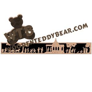 Door Topper Church Yard fretwork scroll saw pattern | The Wooden Teddy Bear