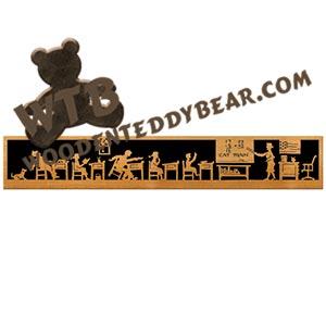 Door Topper School Room fretwork scroll saw pattern | The Wooden Teddy Bear