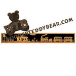 Door Topper Here Comes the Train fretwork scroll saw pattern | The Wooden Teddy Bear