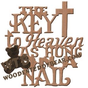 Key to Heaven Plaque fretwork scroll saw pattern | The Wooden Teddy Bear