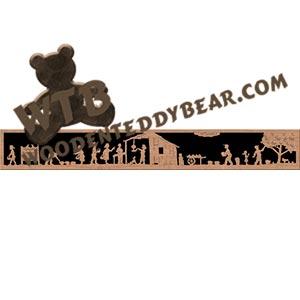 Door Topper Roadside Market fretwork scroll saw pattern | The Wooden Teddy Bear