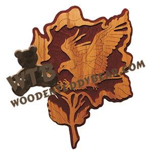 Eagle in Rose fretwork scroll saw pattern | The Wooden Teddy Bear