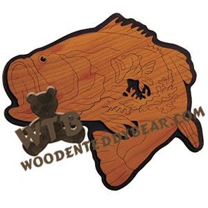 Largemouth Bass fretwork scroll saw pattern | The Wooden Teddy Bear