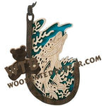 Northern Pike Hooked on Fishing fretwork scroll saw pattern | The Wooden Teddy Bear