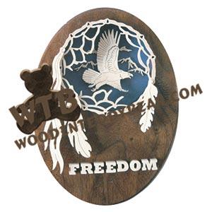 Eagle Spirit Catcher fretwork scroll saw pattern | The Wooden Teddy Bear