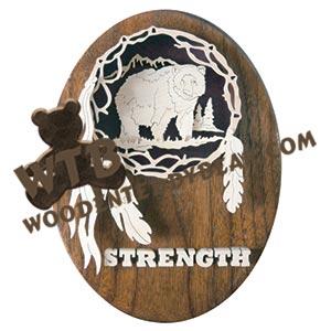 Bear Spirit Catcher fretwork scroll saw pattern | The Wooden Teddy Bear