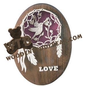 Hummingbird Spirit Catcher fretwork scroll saw pattern | The Wooden Teddy Bear