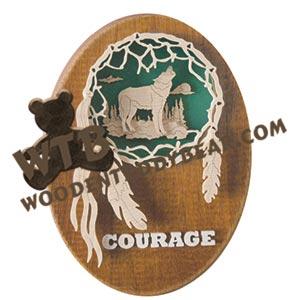 Wolf Spirit Catcher fretwork scroll saw pattern | The Wooden Teddy Bear