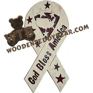 God Bless America Ribbon fretwork scroll saw pattern | The Wooden Teddy Bear