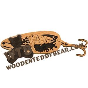 Rainbow Trout Spoon Lure fretwork scroll saw pattern | The Wooden Teddy Bear