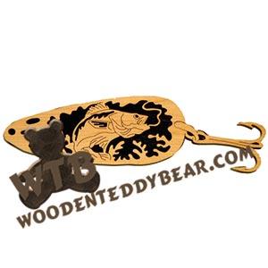 Walleye Spoon Lure fretwork scroll saw pattern | The Wooden Teddy Bear