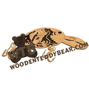 Largemouth Bass Crankbait Lure fretwork scroll saw pattern | The Wooden Teddy Bear