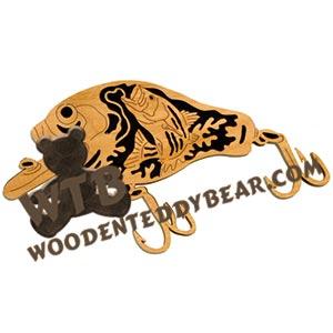 Striped Bass Crankbait Lure fretwork scroll saw pattern | The Wooden Teddy Bear