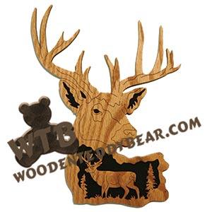 Whitetail Deer #2 fretwork scroll saw pattern | The Wooden Teddy Bear